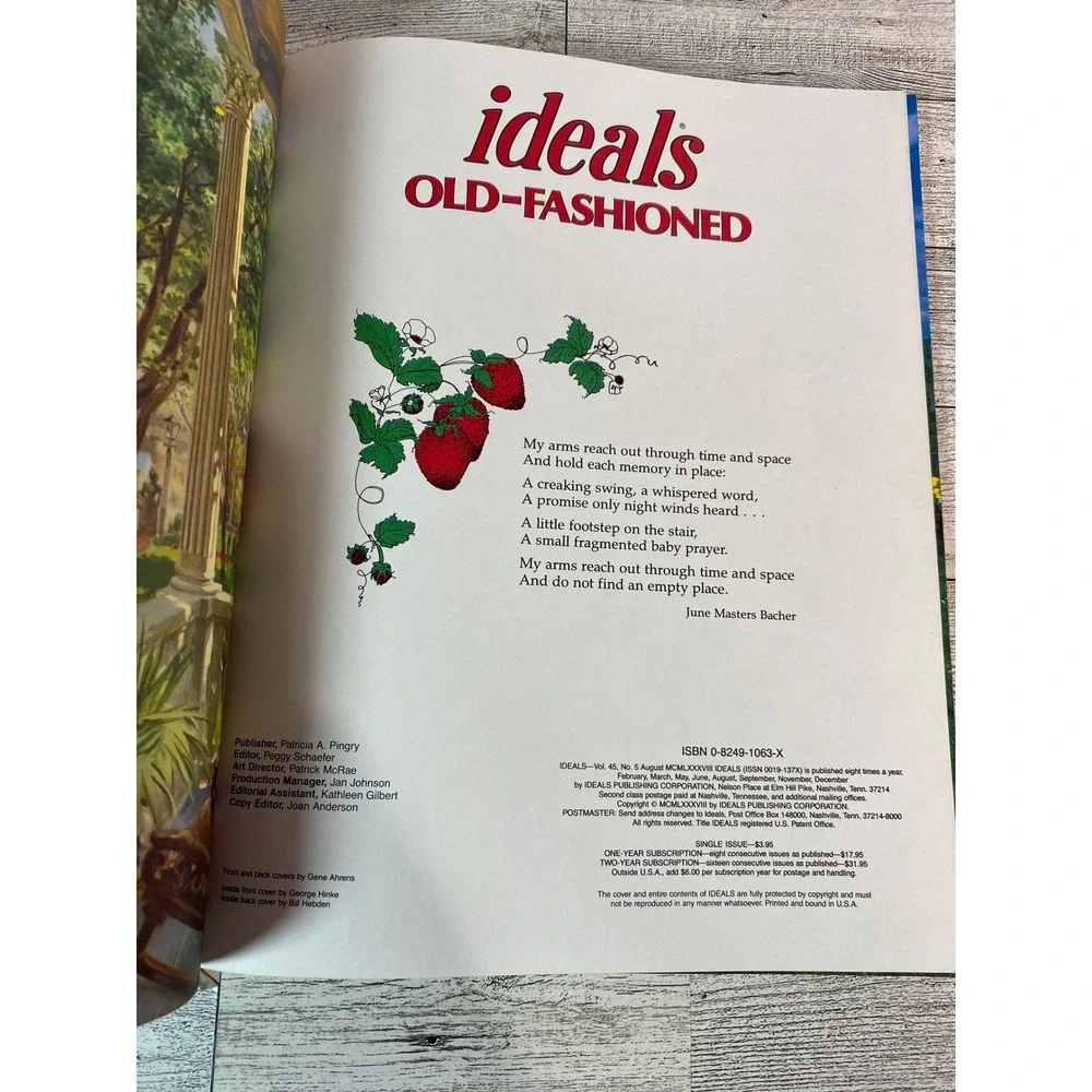 Ideals Old Fashioned 1988 Anthology Nostalgia Americana Stories Poems